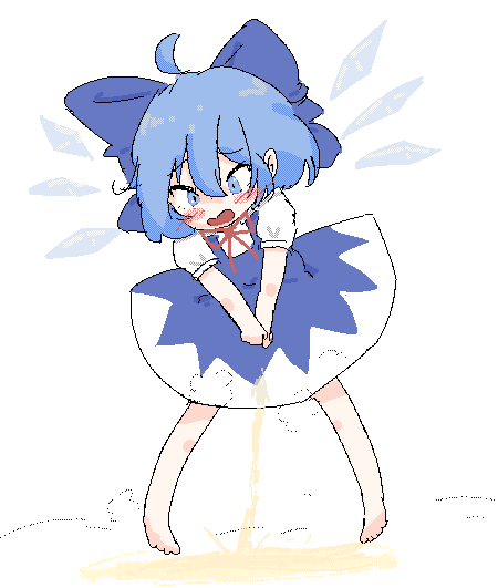 :cirno: Peeing (Emoji "cirno: Peeing")